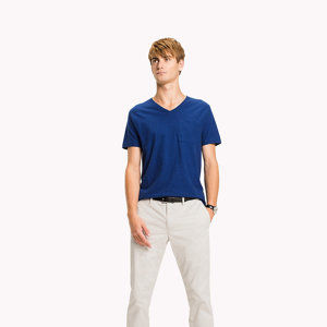 Tommy Hilfiger pánské modré tričko Essential - M (433)